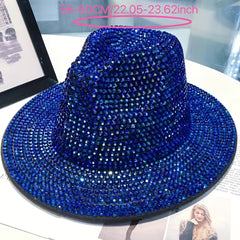 Outdoor Heavy Work Inlaid Diamond Felt Hat Fisherman Hat