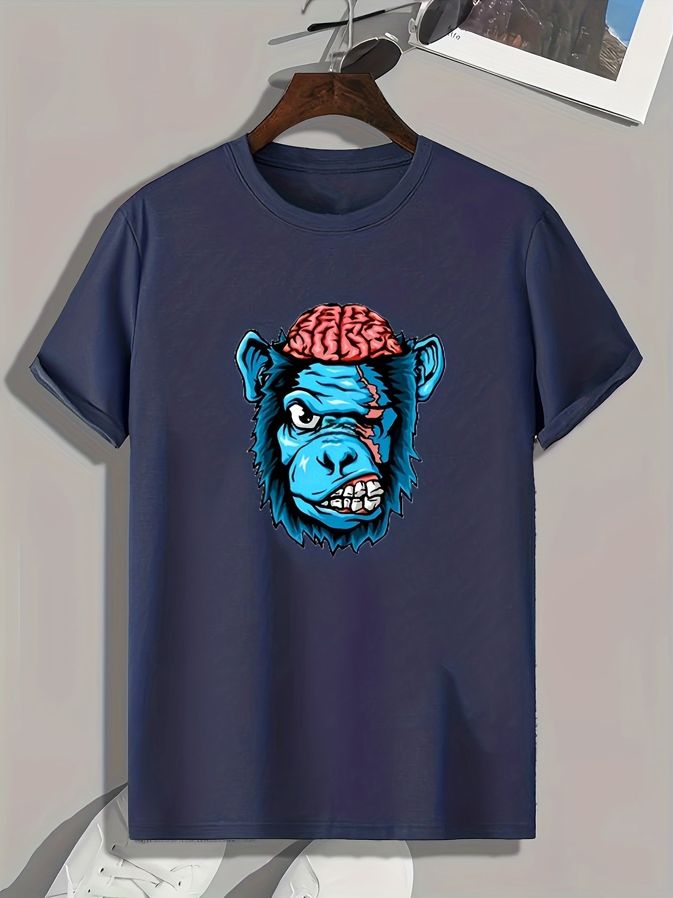 Strange Monster Print Men's Graphic T shirt for Summer