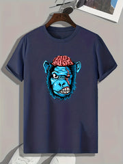 Strange Monster Print Men's Graphic T shirt for Summer
