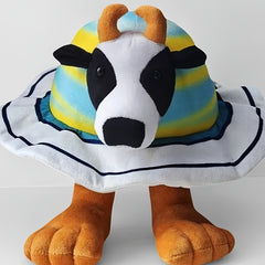 Tung Tung Sahur Plush Toy Soft Stuffed Animal with Colorful Striped Hat