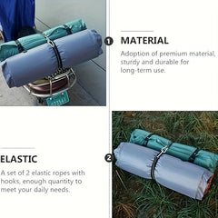 Elastic Rope Strap Carabiner Heavy Duty Fixed Luggage Bag Outdoor Camping Travel