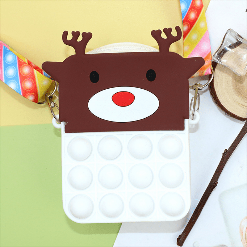 Cartoon Silicone Crossbody Bag Mini Coin Purse For Girls
