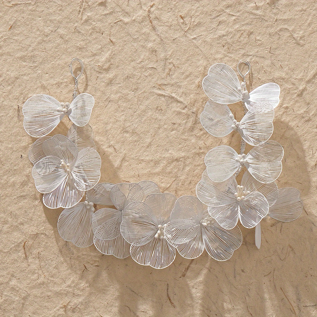 Baroque Flower Faux Pearls Bridal Headpieces Bride Wedding Headbands Hair Vine