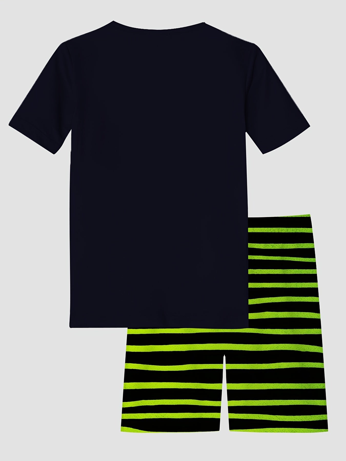 Kid's Dino Pajama Set: T Shirt & Shorts, Comfy PJ Set