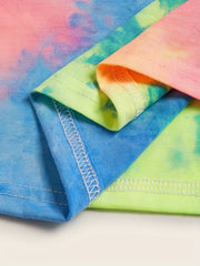 Tie Dye Ombre Print Short Sleeve Nightdress