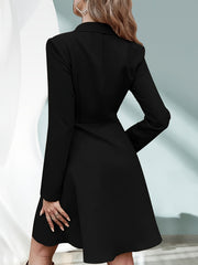 Double Breasted Trench Coat Solid Outerwear Women's Clothing
