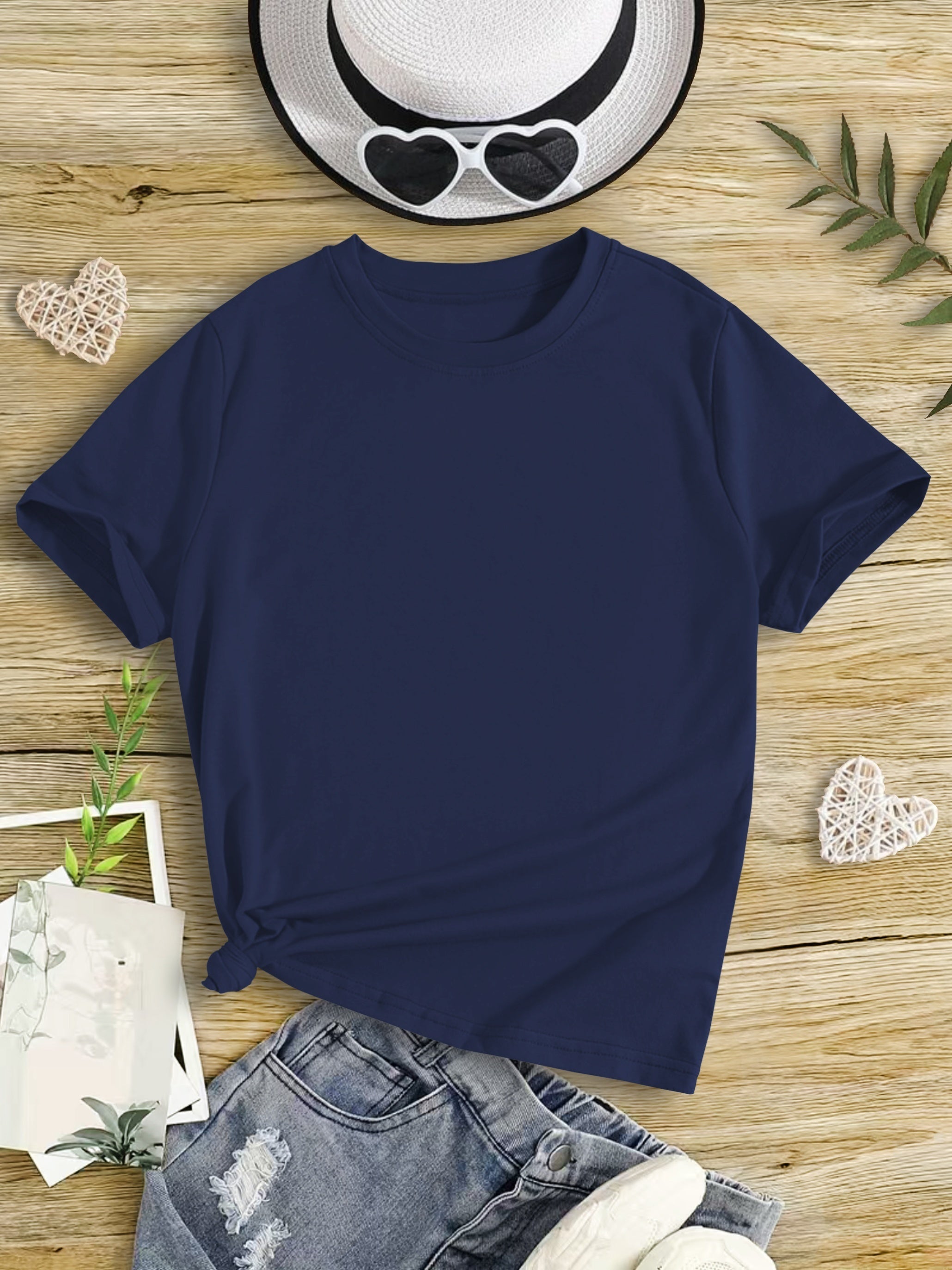 Breathable & Stretchy Solid T-Shirt for Girls - Ideal for Summer