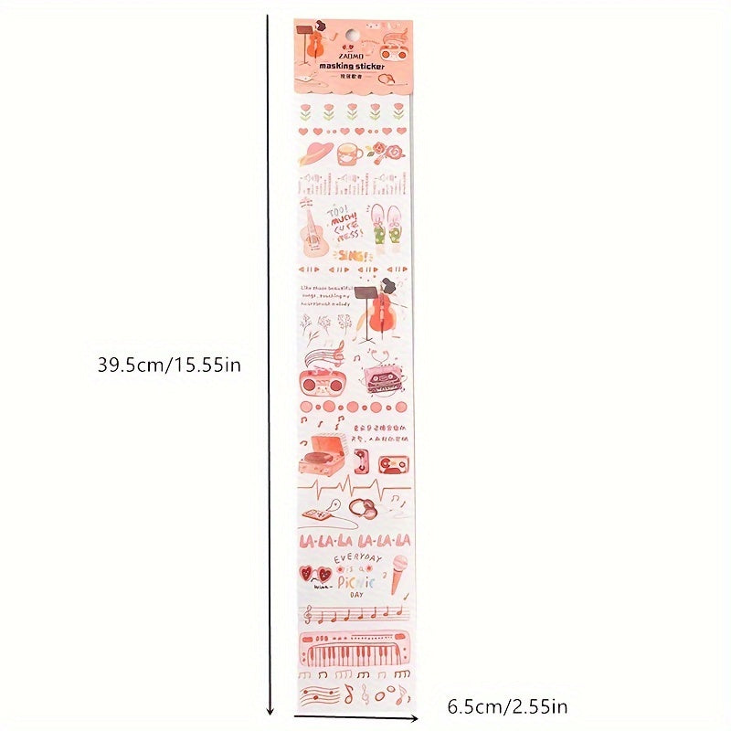2pcs Long Strip Tape Decorative Sticker