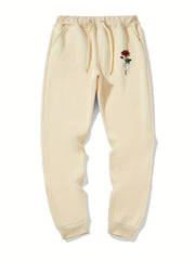 Rose In Hand Graphic Drawstring Joggers Men s Sweatpants