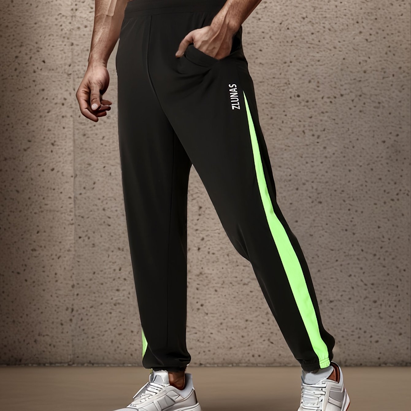 Men's Side Striped High Stretch Joggers Sports Pants