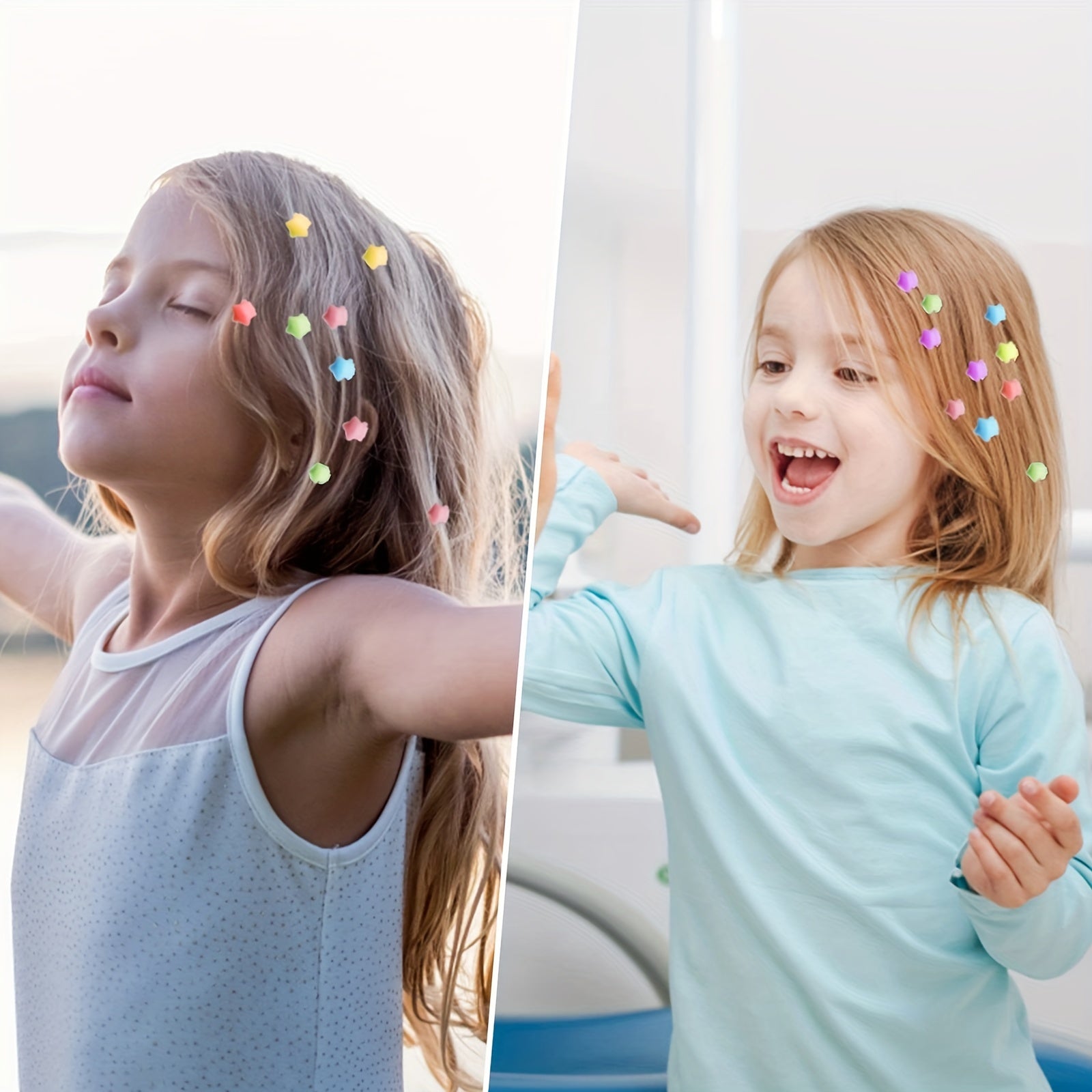 50pcs Mini Hair Claw Clips Plastic Colorful Hair Accessories for Girls