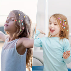 50pcs Mini Hair Claw Clips Plastic Colorful Hair Accessories for Girls