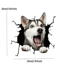 French Bulldog Car Sticker Rear Window Puppy 3D Simulation Vinyl Decal