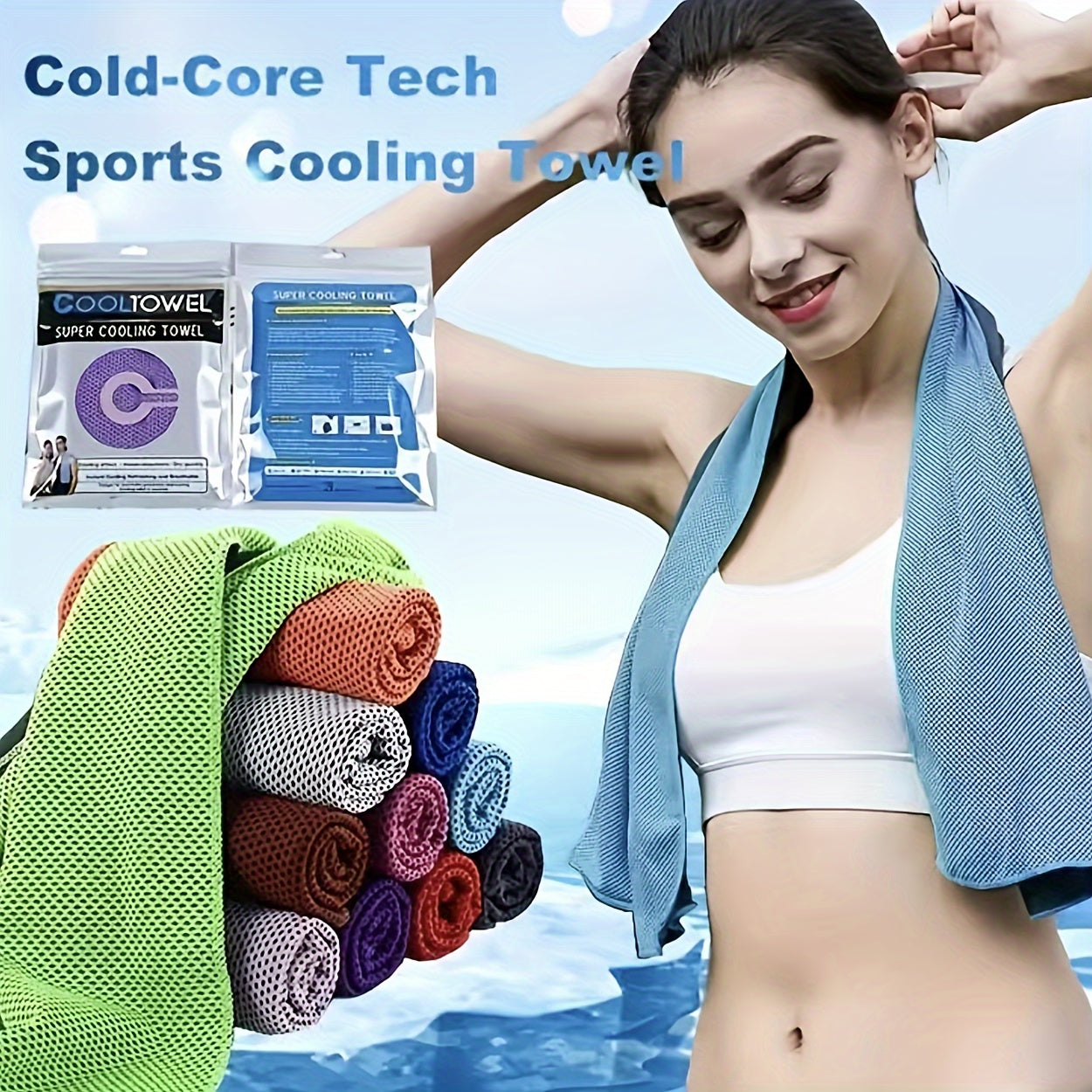 Soft Breathable Sports Towel Gym Yoga Cooling Towel