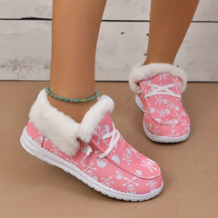 Colorful Skeleton Print Warm Sneakers Lightweight Casual Shoes