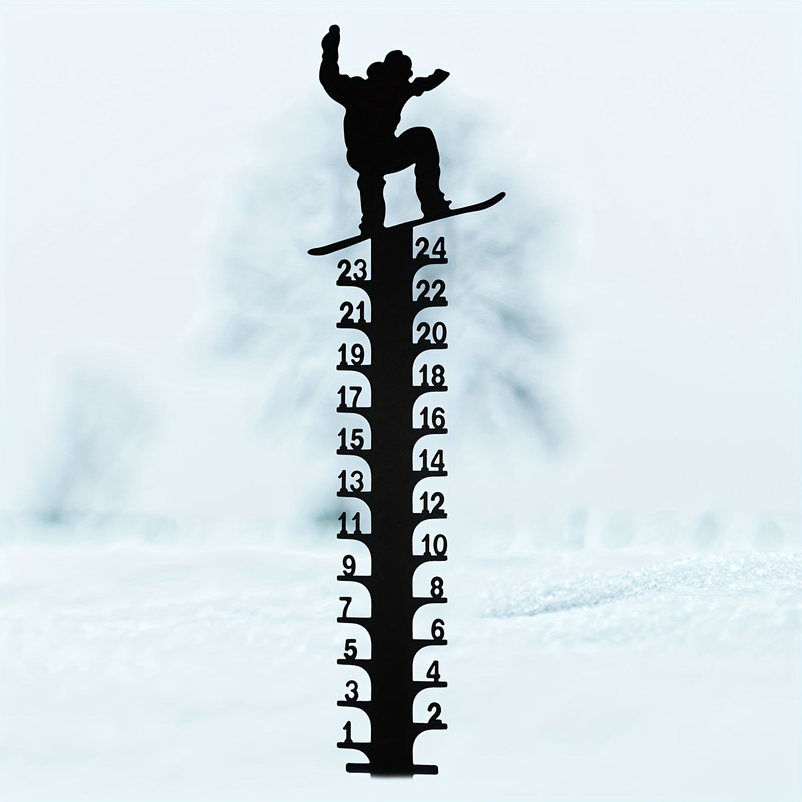 Snow Gauge Christmas Snowflake Snowfall Measuring Stick Garden Stake