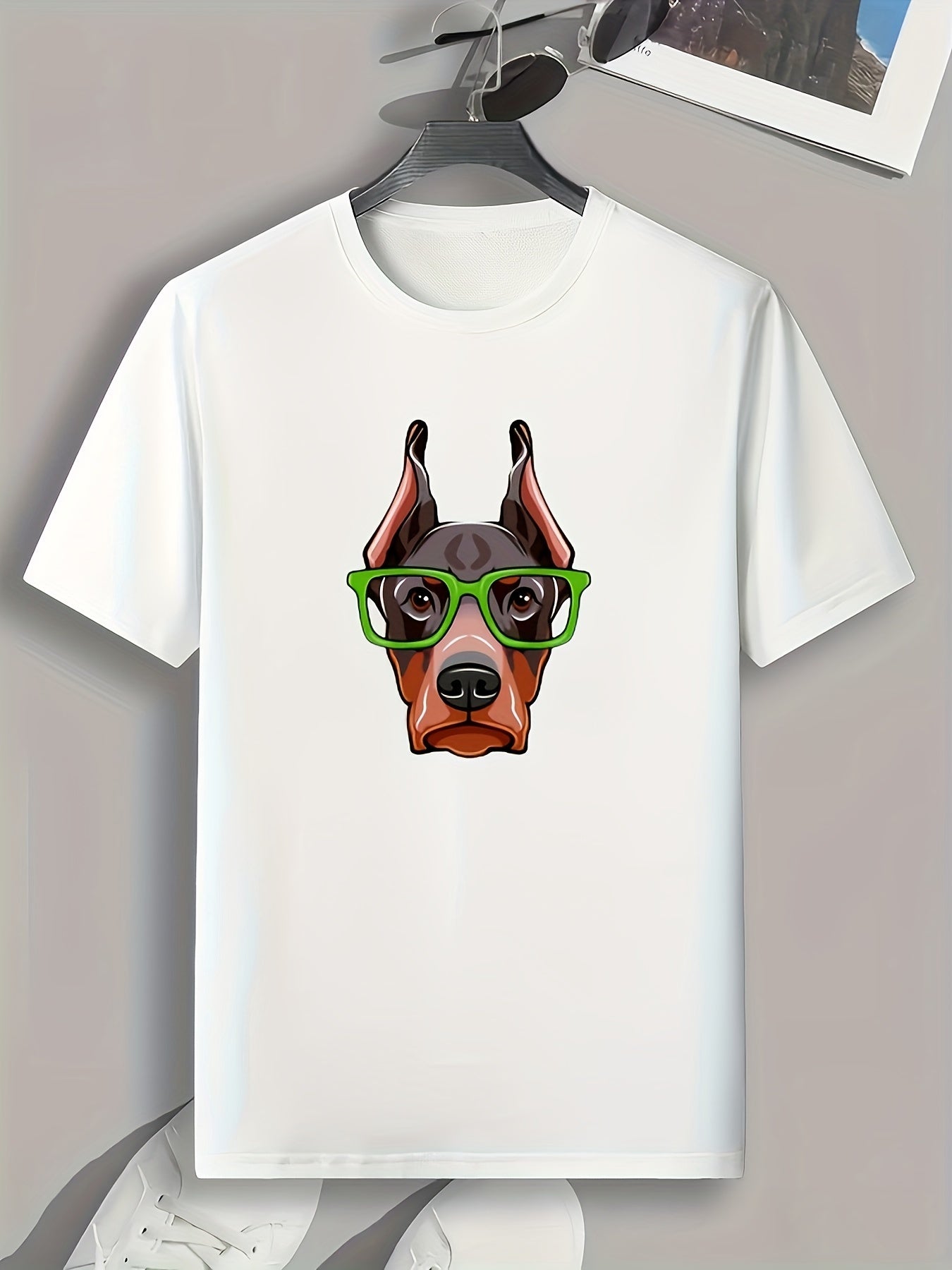 Dog Print Men's Graphic T shirt Casual Comfy Tees For Summer