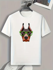 Dog Print Men's Graphic T shirt Casual Comfy Tees For Summer