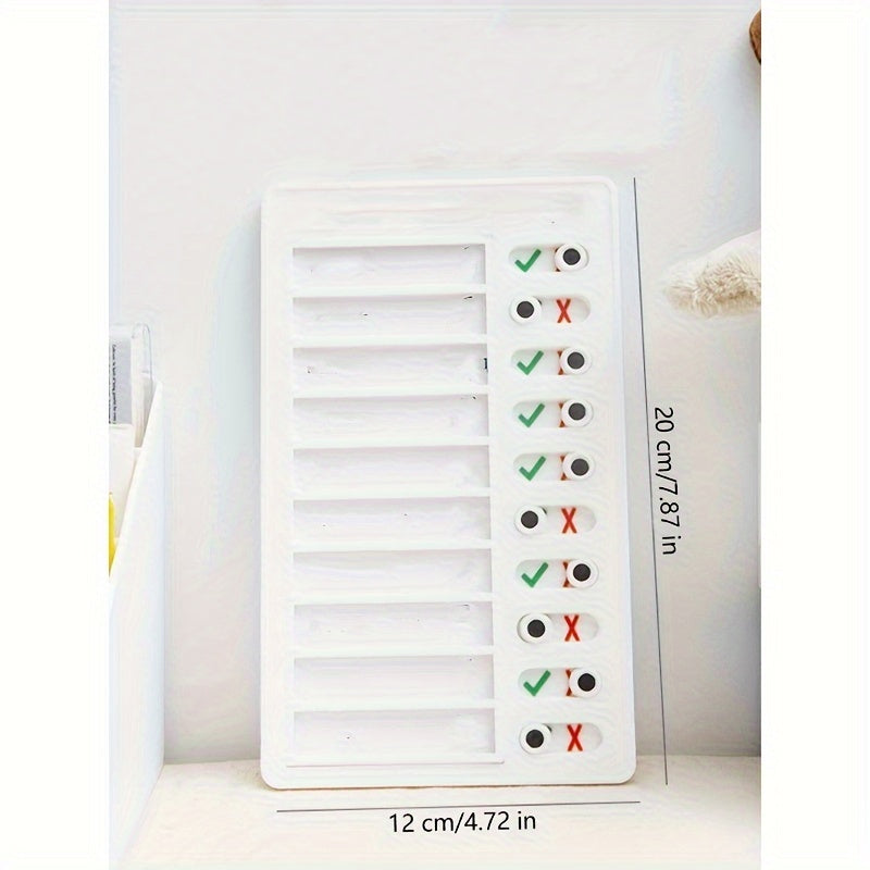 11pcs Self Disciplined Card Punch RV Note Message Good Habits Check List