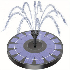 1.5W Solar Fountain Pump with 6 Nozzles for Bird Bath Ponds Garden