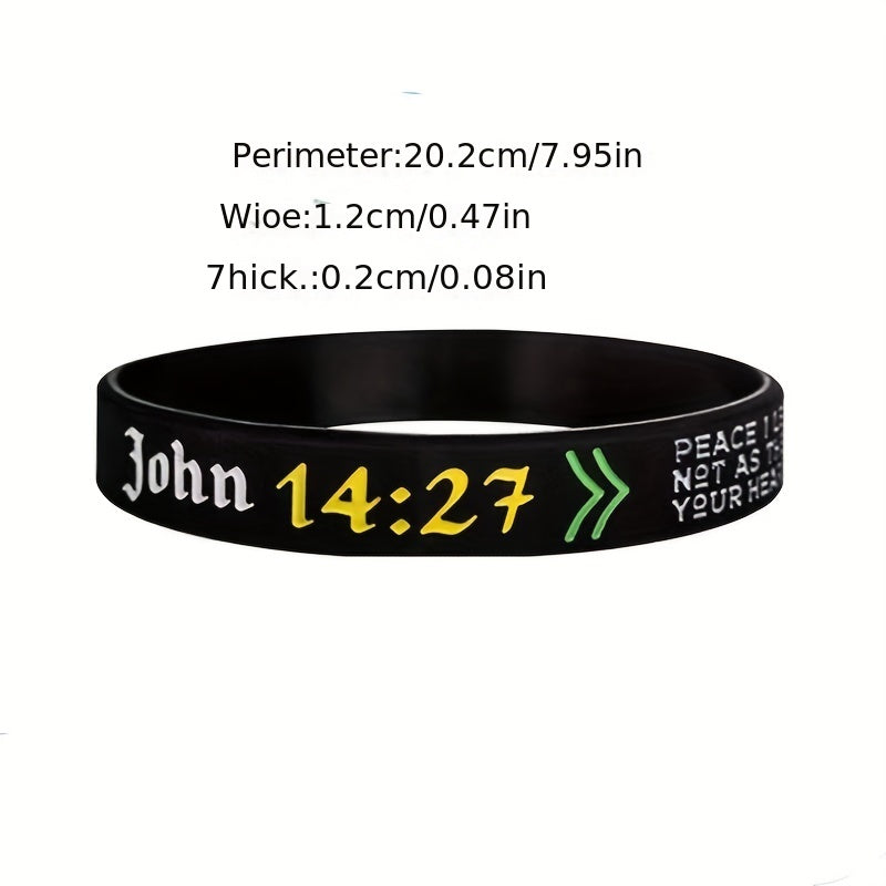 Christian Bible Silicone Bracelet with Uplifting Quote