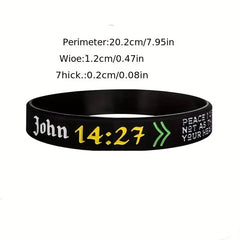 Christian Bible Silicone Bracelet with Uplifting Quote