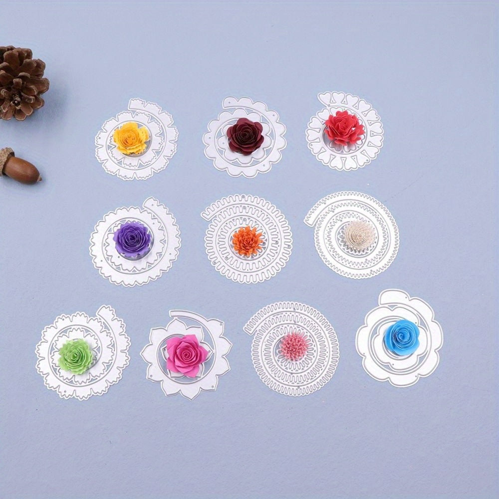 1pc Spiral Flower Metal Cutting Dies DIY Paper Crafts