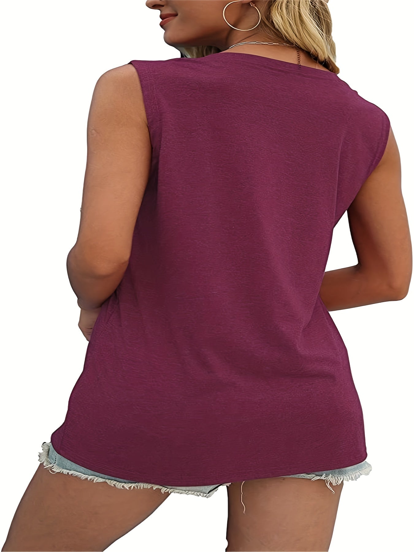 Floral Print Crew Neck Tank Top Sleeveless Summer Casual Women's Clothing
