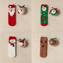 Christmas Style Socks For Boys and Girls, Ball Shaped Packaging