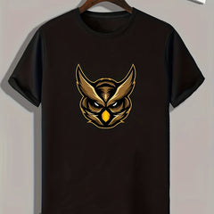 Eagle Head Print Men's Graphic T-shirt for Summer