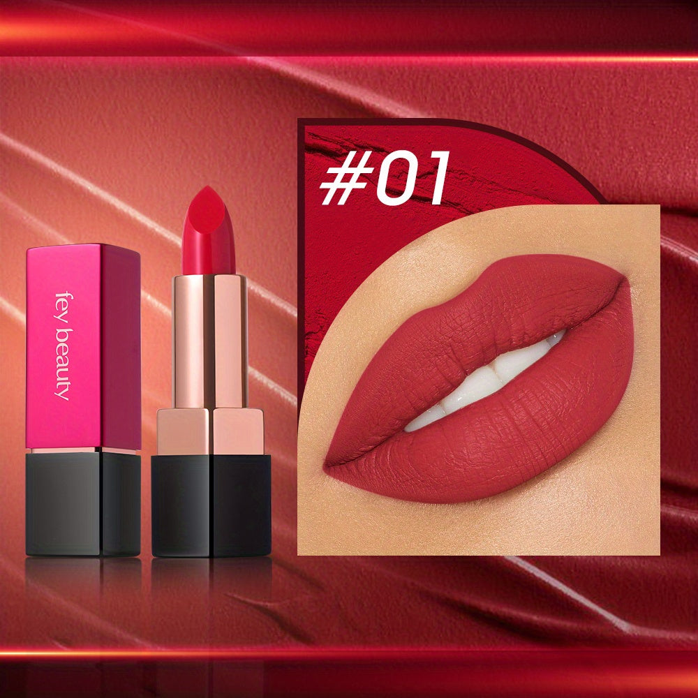 6 Colors Glitter Finish Matte Lipstick Waterproof Smudge Proof