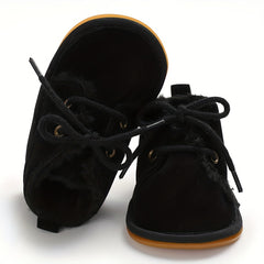 Soft Warm Lace Up Boots for Baby Boys with Fleece Lining