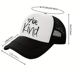 Be Kind Baseball Cap Unisex Style Full Seasonal Outdoor Travel Hat