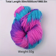 Fancy Segment Dyed Acrylic Wool Yarn Medium Thick Hook Shoe Thread 50g