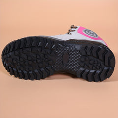 High Top Wear Resistant Hiking Boots Lace Up Thick Sole Trekking Shoes