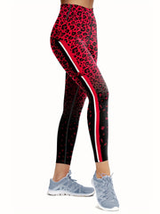 Leopard Print High Waist Yoga Pants Slim Fit Fitness Leggings