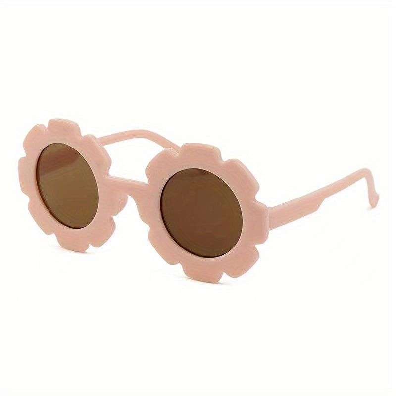 Sunflower Round Frame Sunglasses UV Protection for Kids