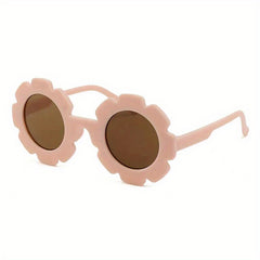 Sunflower Round Frame Sunglasses UV Protection for Kids