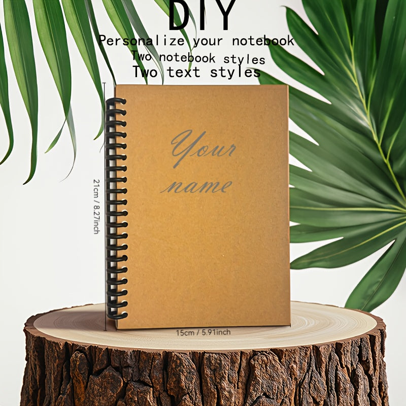 Cow Cover Notebook with Buckle Ring Horizontal Line Pages