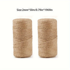 50 Meters Hemp Rope Hand-woven Diy Thin Rope Jute Retro Decorations Bundle Rope