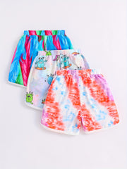 Girls Tie Dyed Casual Sports Shorts Breathable Fit