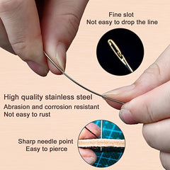 Stainless Steel Sewing Needles Set with Side Hole, Household Sewing Supplies