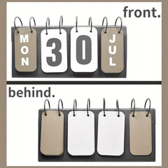Metal Desk Calendar Standing Flip Desktop Perpetual Flip Calendar
