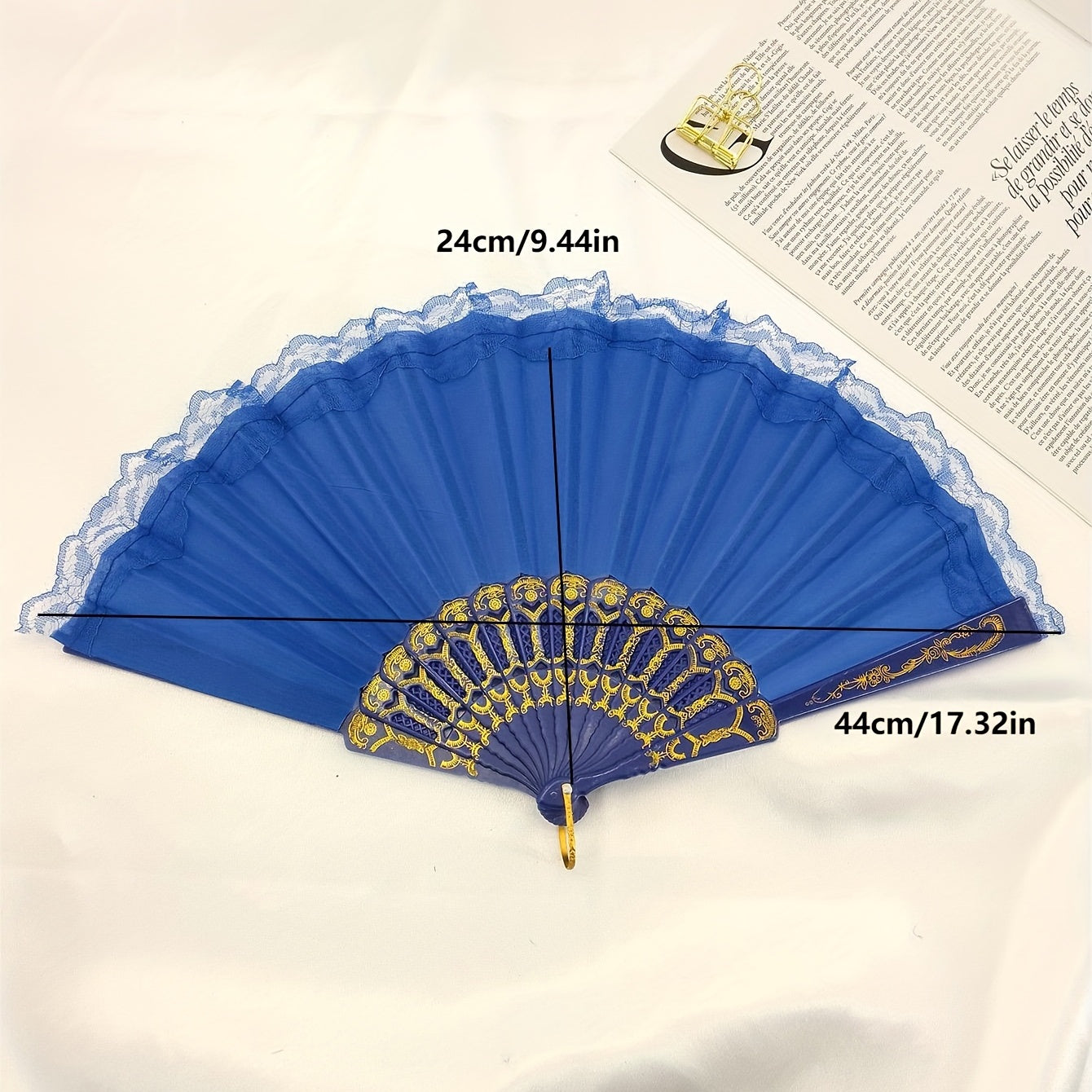 Men's Folding Retro Hand Fan for Dance Performance