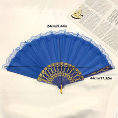 Men's Folding Retro Hand Fan for Dance Performance