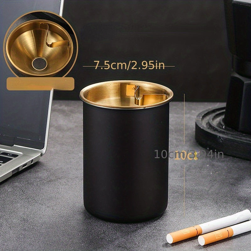 Detachable Metal Stainless Steel Ashtray Funnel Windproof Car Ashtray Cup