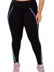 High Waist Cross Striped Yoga Leggings