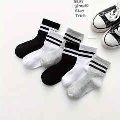 3pairs Thin Mesh Crew Socks for Baby Boys Girls Kids