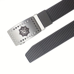 Men's Casual Canvas Nylon Belt with Smooth Buckle
