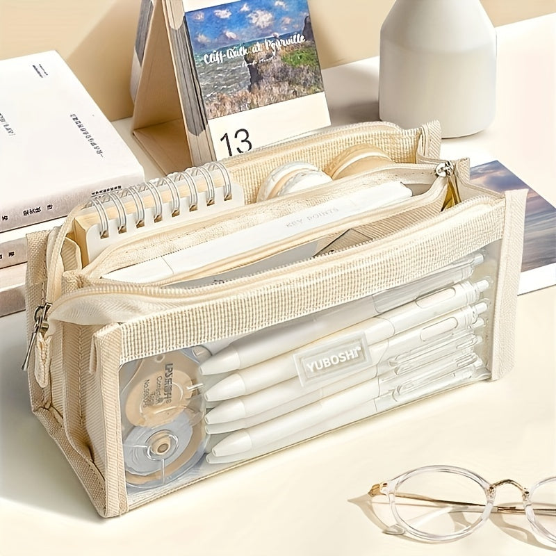 Large Capacity Pencil Case Stationery Box Portable Suitable For Office School